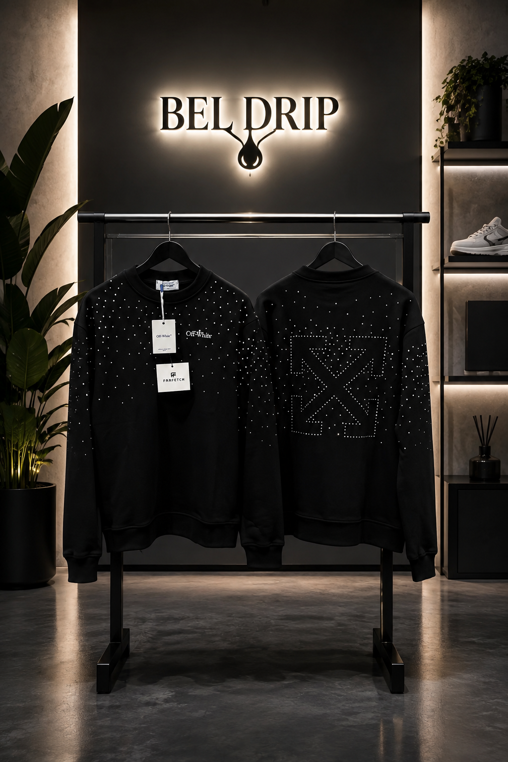 Felpa Off White Brillantini