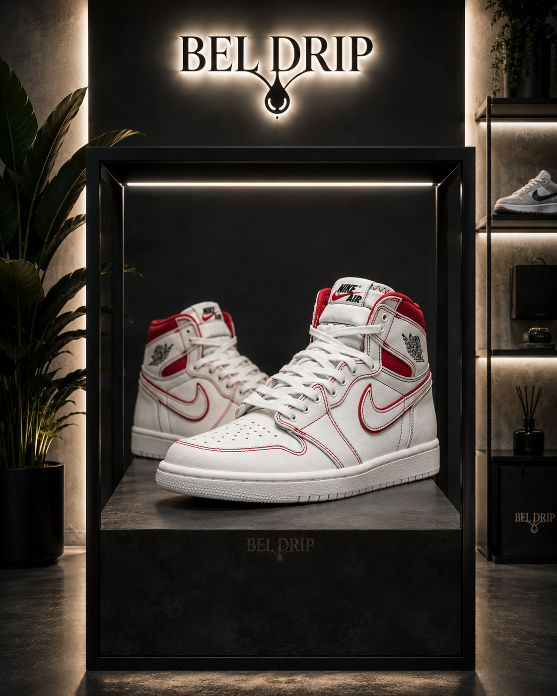 Nike Air Jordan 1 Retro High Phantom Gym Red
