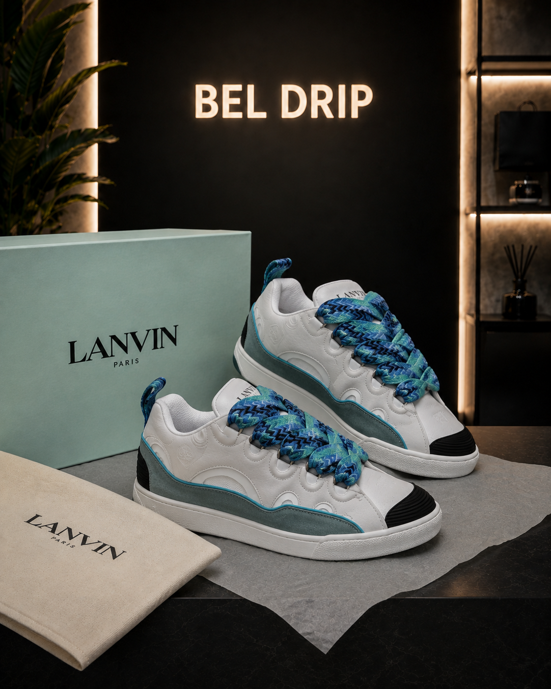 Sneakers LANVIN Bianca/Azzurra