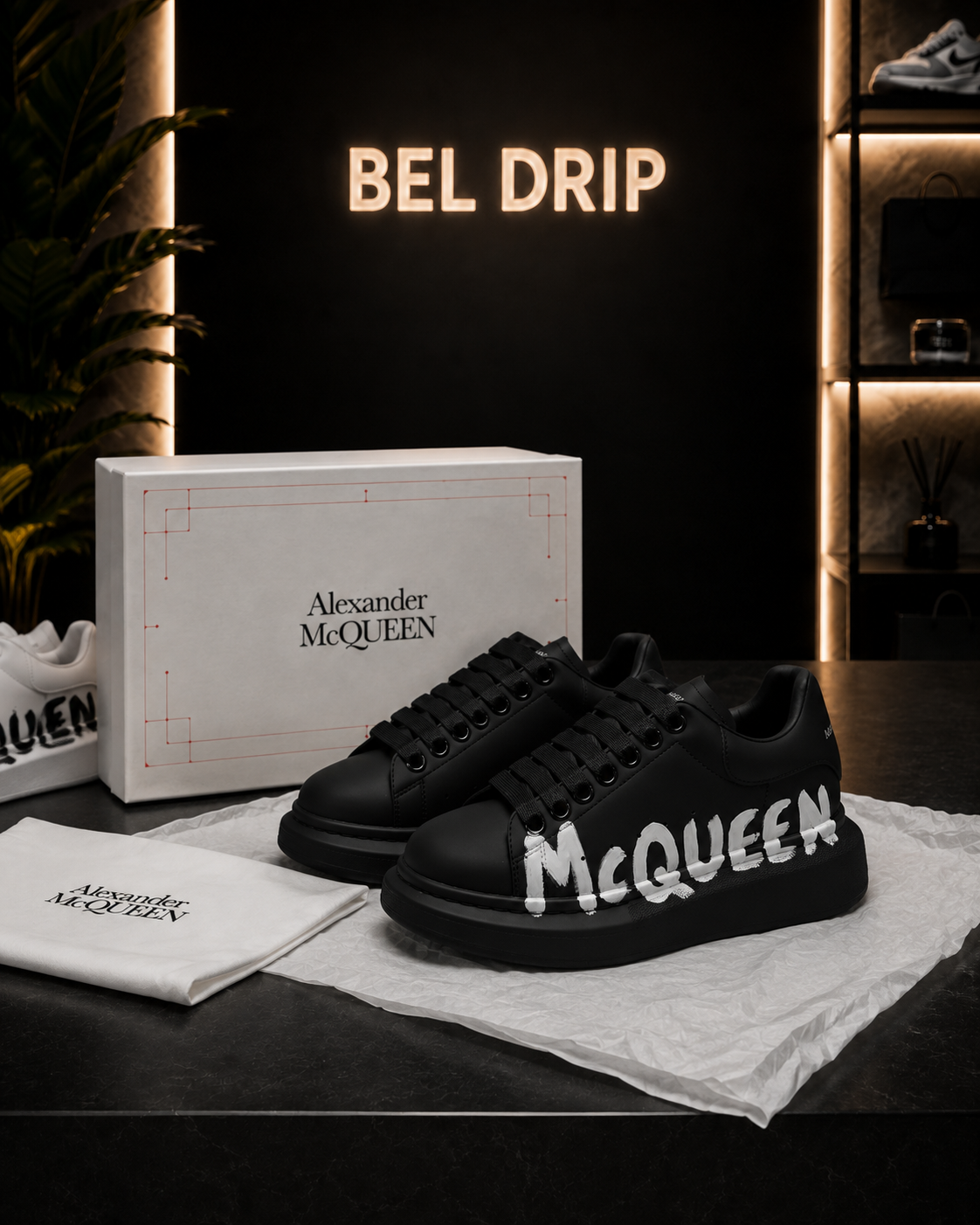 Scarpe Alexander McQueen Graffiti Nera