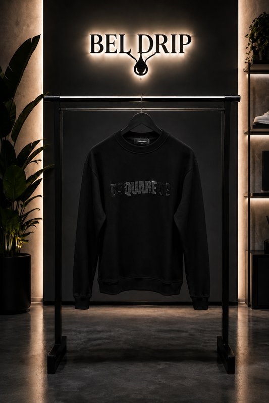 Felpa Dsquared 2 Glitter Grey And Black