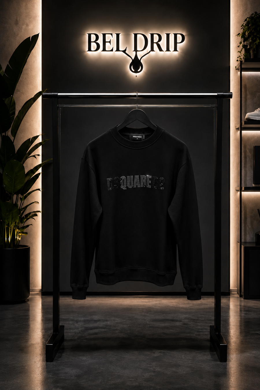 Felpa Dsquared 2 Glitter Grey And Black