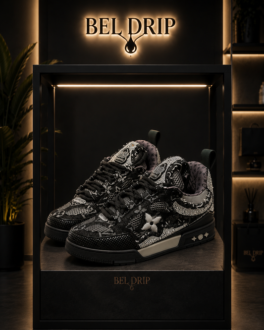 Scarpa Lv Skate Nera e Grigia Glitter