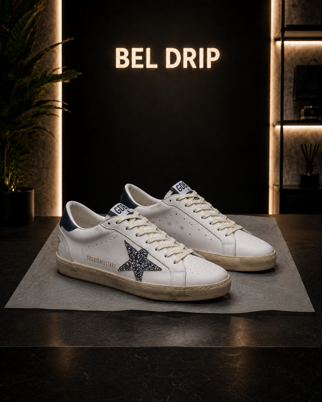 Golden Goose Ball Star White/Blue