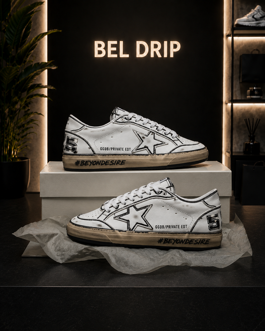 Golden Goose Ball-Star White Grafitti Star White Heel Tab #BEYONDESIRE