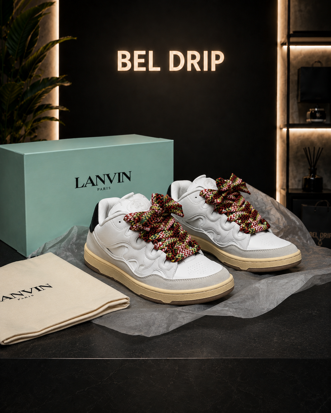 Sneakers LANVIN Bianca/Rossa